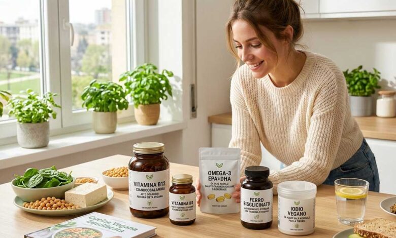 Integratori fondamentali per una dieta vegana sicura ed equilibrata