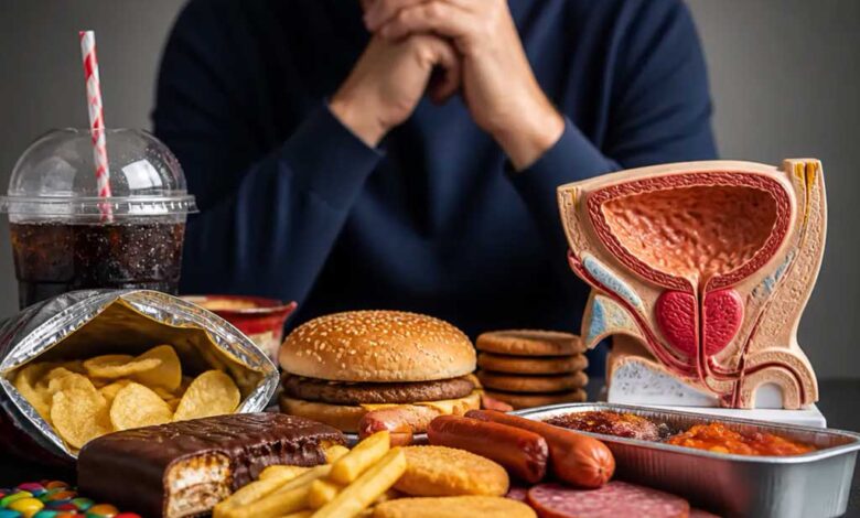 Un maggiore consumo di alimenti ultra-processati potrebbe aumentare tra il 24% e il 31% il rischio di cancro alla prostata.